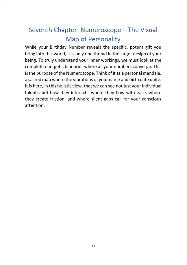 Sample page 2 from the Destiny Book