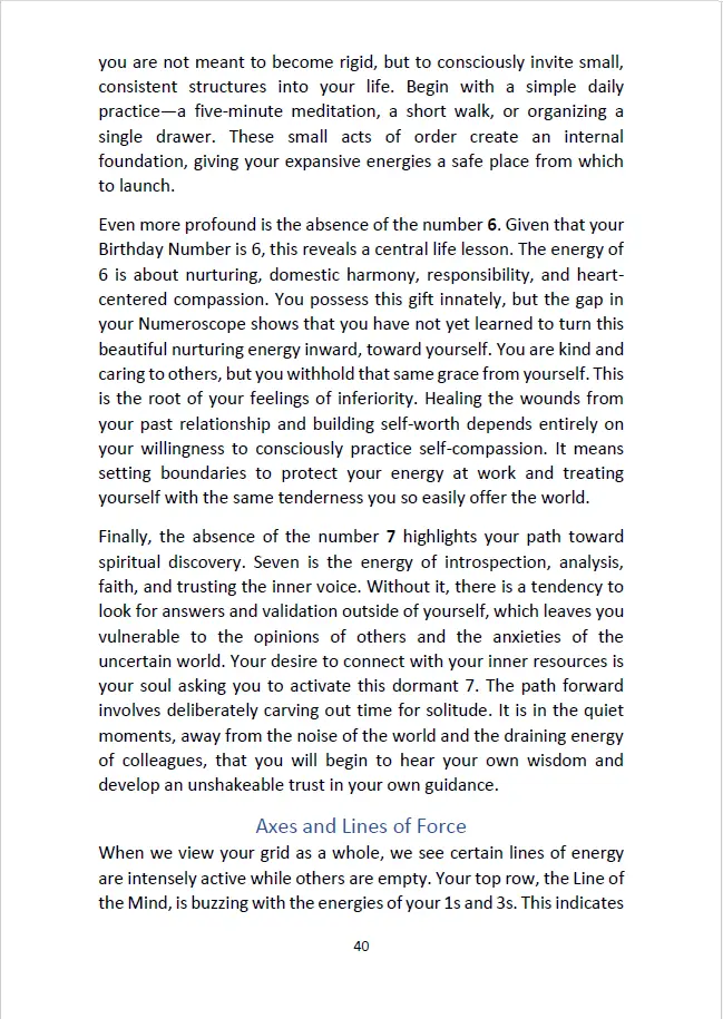 Sample page 5 from the Destiny Book